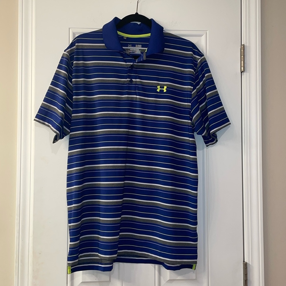Men’s Under Armour Striped Polo Sz XL